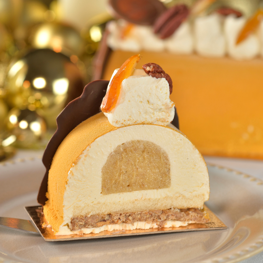 Bûche Signature Maître Dattier – Datte & Noix de Pécan